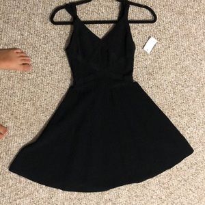 Guess black fit and flare dress